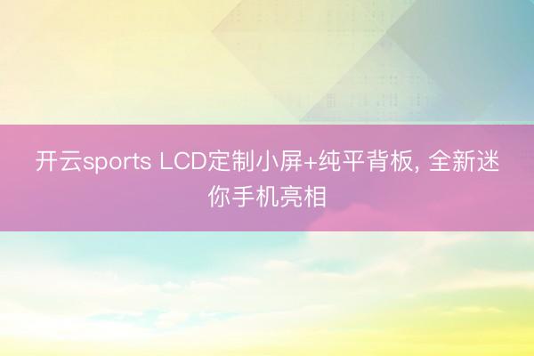 开云sports LCD定制小屏+纯平背板, 全新迷你手机亮相